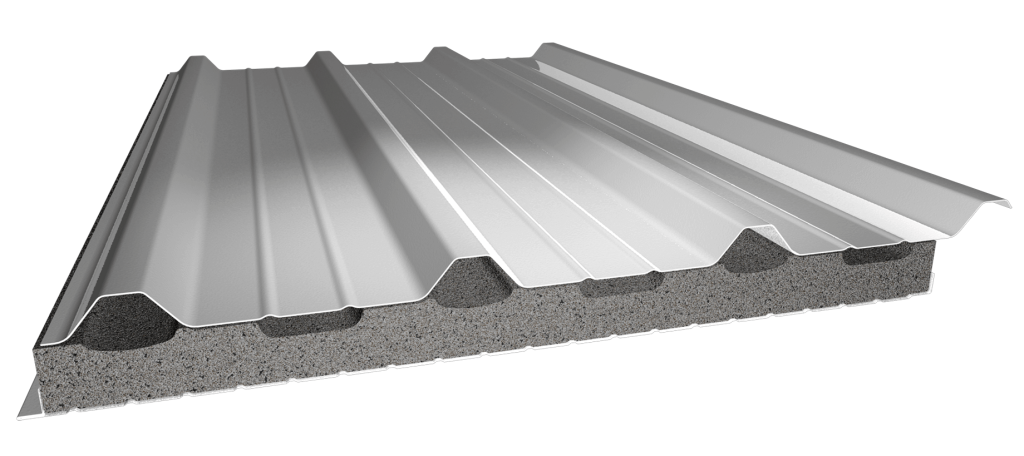 SteelPiù pannello in acciaio microventilato a profilo grecato