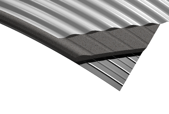 Styl 20 - Pannello curvo, microventilato in doppia lamiera per travi a Y